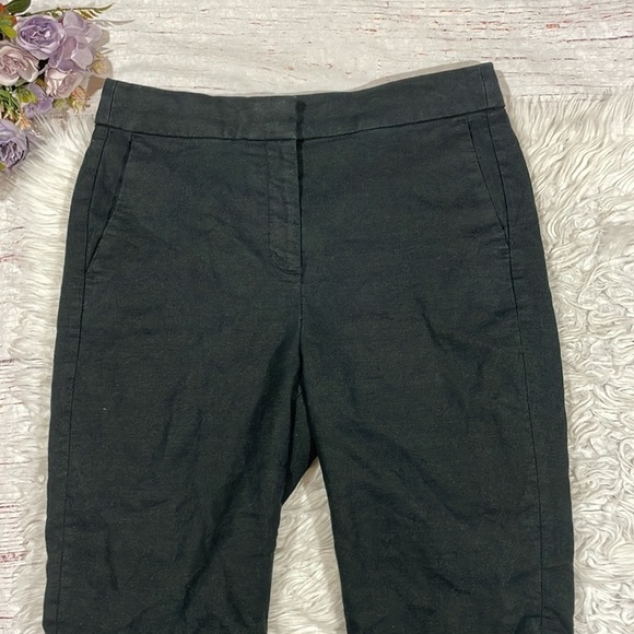 J. Crew Hayden kick crop linen blend black trouser tall fit - Picture 5 of 11